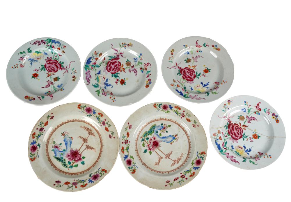 Appraisal: SIX CHINESE PORCELAIN DISHEScomprising three pairs unsigned Condition all but