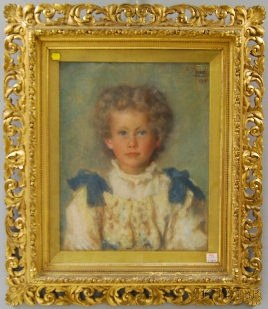 Appraisal: Antonio Salvetti Italian - Portrait of a Young Girl Signed