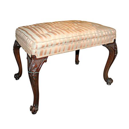 Appraisal: George III Style Mahogany Stool Estimate nbsp nbsp nbsp -