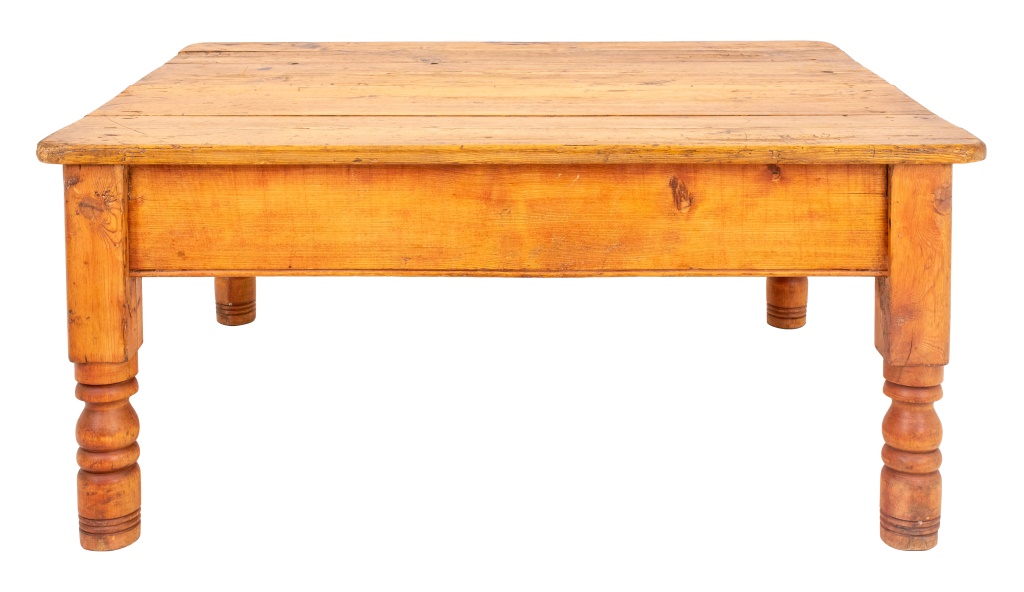 Appraisal: FRENCH LOUIS PHILIPPE STYLE PINE WOOD LOW TABLE French Louis