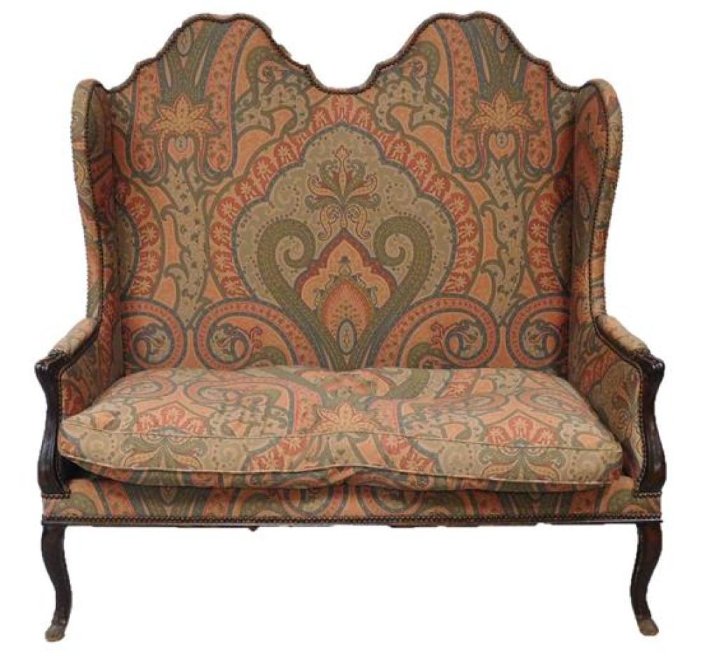 Appraisal: Continental style high back settee th to early th C