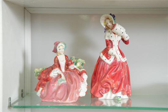 Appraisal: TWO ROYAL DOULTON FIGURINES ''LYDIA'' AND ''CHRISTMAS MORN'' ''Lydia'' base