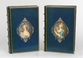 Appraisal: Two Volume Set of Cosway Style Bindings by Baytun Binder