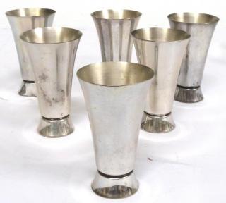 Appraisal: Set of Sterling Shot Glasses Total weight approximately troy ounces