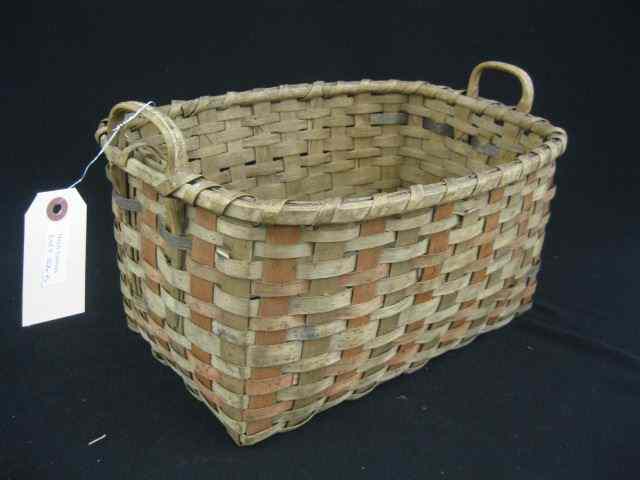 Appraisal: Split Oak Basket handled '' x '' '' tall