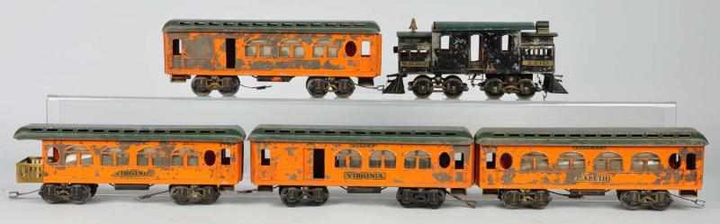 Appraisal: Boucher Suburban Passenger Train Set Description -inch gauge Includes electric-style