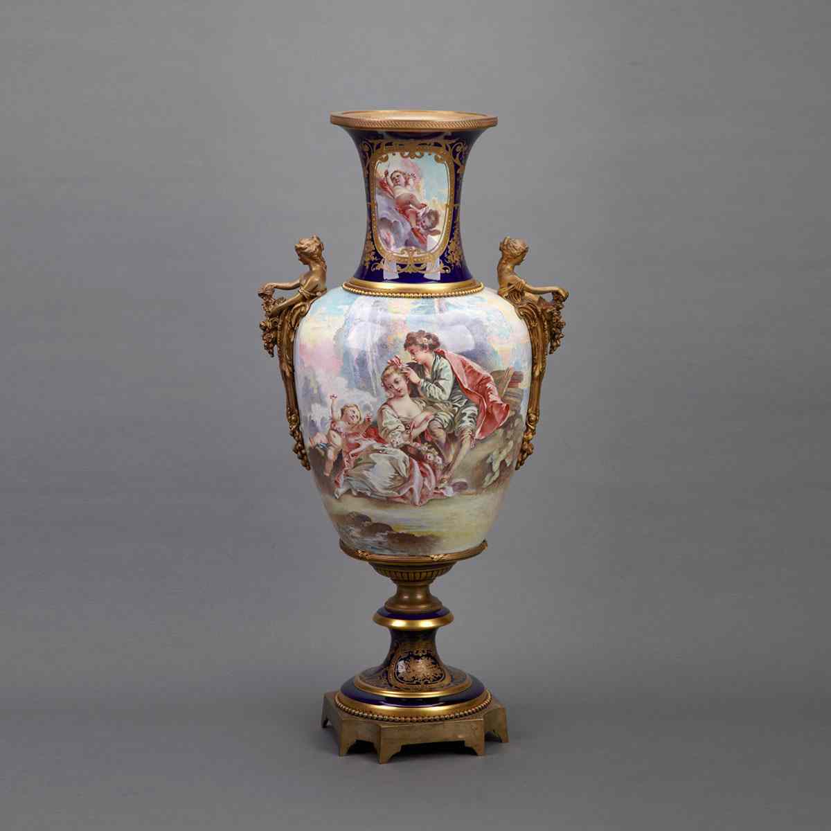 Appraisal: Ormolu Mounted S vres T Large Vase late th century