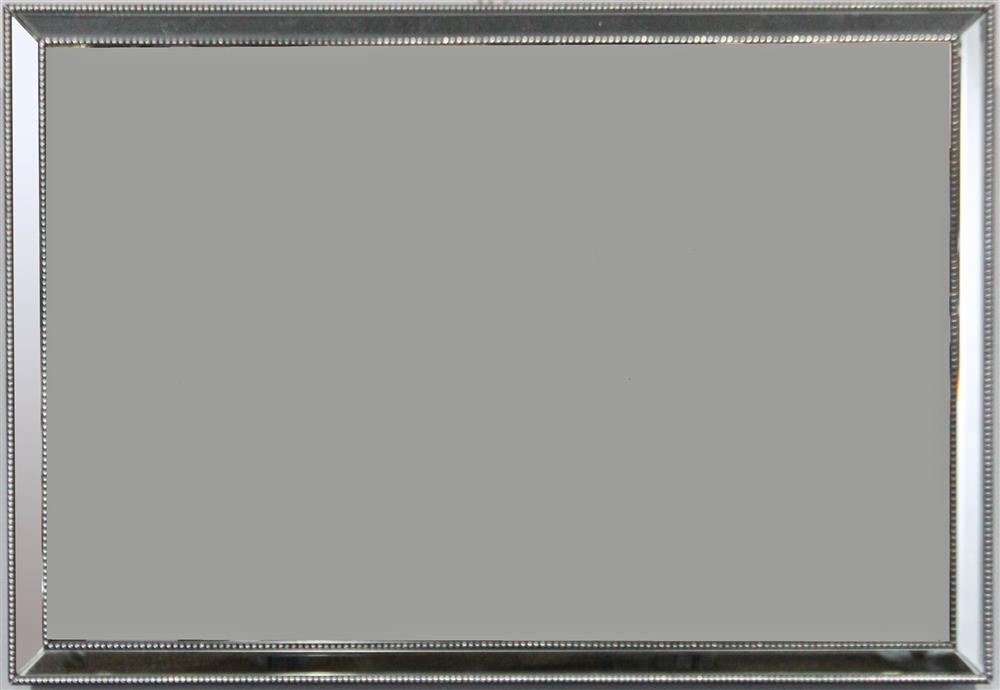 Appraisal: CONTEMPORARY FRAMED MIRROR having a rectangular ebonized frame with mirrored