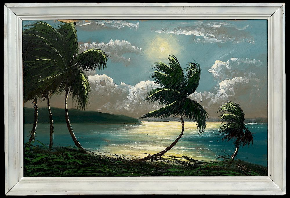 Appraisal: Alfred Hair Highwayman Coastal Scene Painting Alfred Hair American -