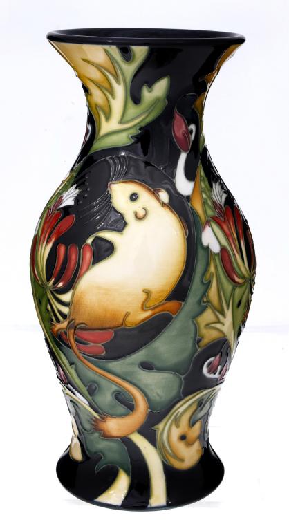 Appraisal: A MOORCROFT ODE TO SILENCE VASE DESIGNED BY EMMA BOSSONS