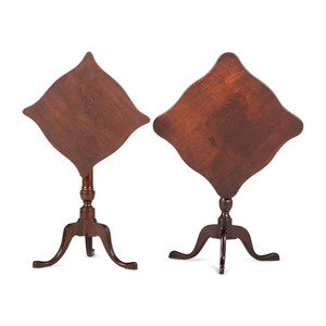 Appraisal: A Federal Figured Mahogany Handkerchief Tilt-Top Candlestand Likely Massachusetts Circa