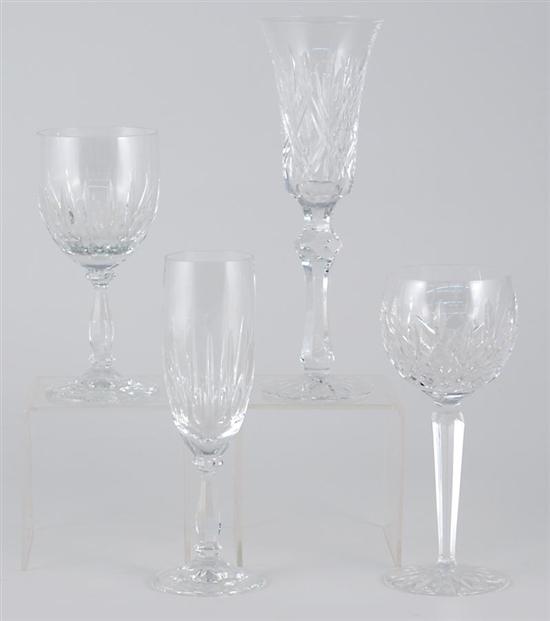 Appraisal: Collection crystal stems wine stems H champagne flutes H wine