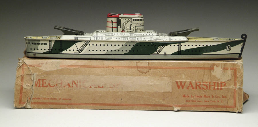 Appraisal: MARX WAR SHIP WITH THE O B Large War Ship