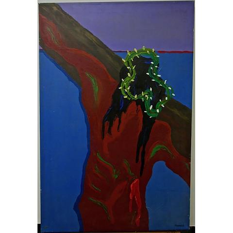 Appraisal: CLIFFORD MARACLE NATIVE CANADIAN - CALVARY ACRYLIC ON CANVAS SIGNED