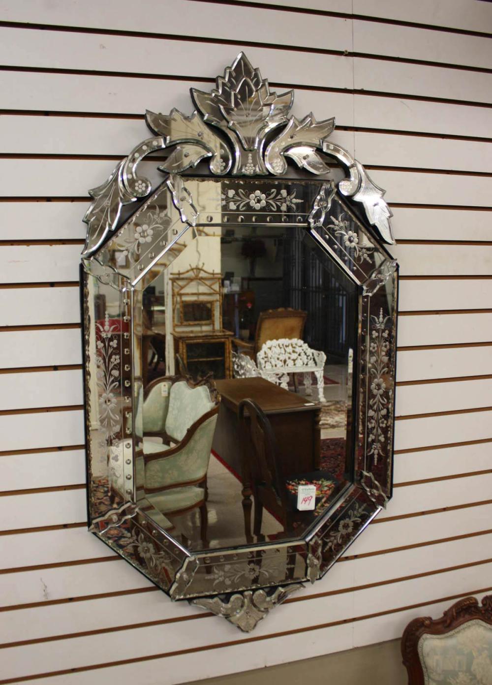 Appraisal: VENETIAN STYLE WALL MIRROR marked 'Made in France' on reverse