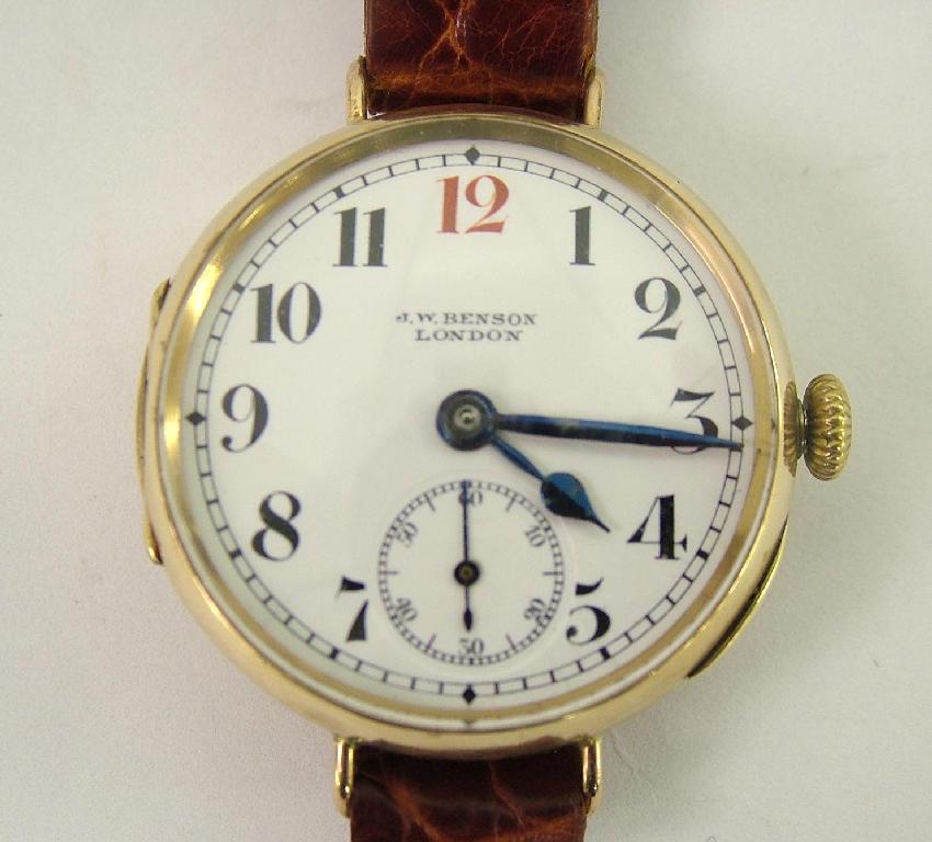 Appraisal: Early J W Benson k wire lug gentleman's wristwatch the