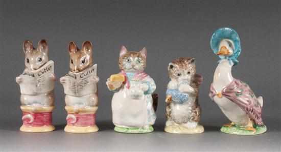 Appraisal: Five Beswick Beatrix Potter china character figures figures include two