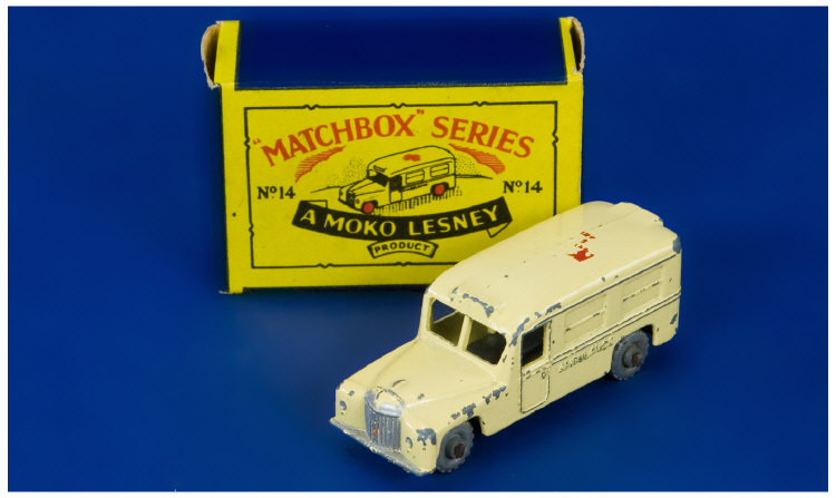 Appraisal: Matchbox - Series Regular Wheels b Daimler Ambulance Cream Body