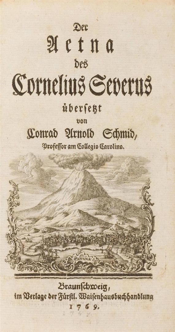 Appraisal: Italy - Schmid Conrad Arnold Der Aetna des Cornelius Severus