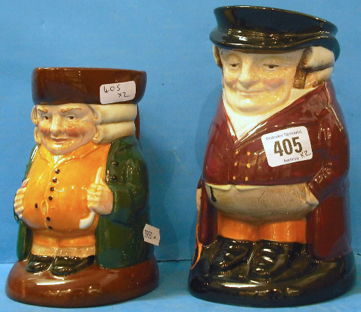 Appraisal: Royal Doulton large Toby Jugs The Huntsman D and The