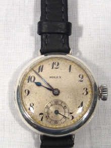 Appraisal: A silver wrist watch circa the dial and movement marked