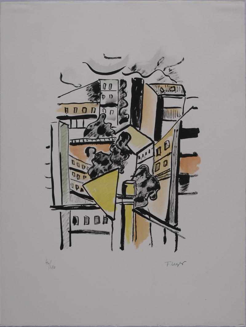 Appraisal: AFTER FERNAND LEGER LES TOITS FROM LA VILLE Color lithograph