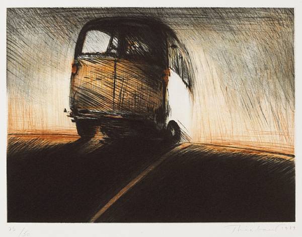 Appraisal: Wayne Thiebaud American born Van Drypoint printed in colors on