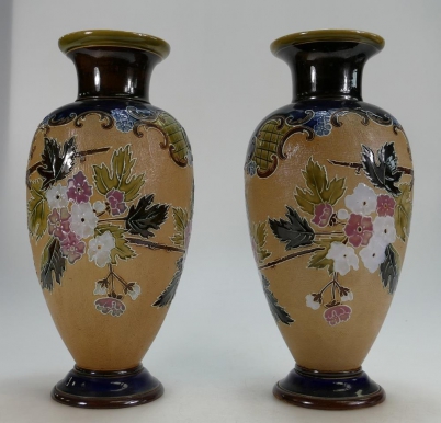 Appraisal: Pair of Doulton Lambeth Stoneware vases both height cm