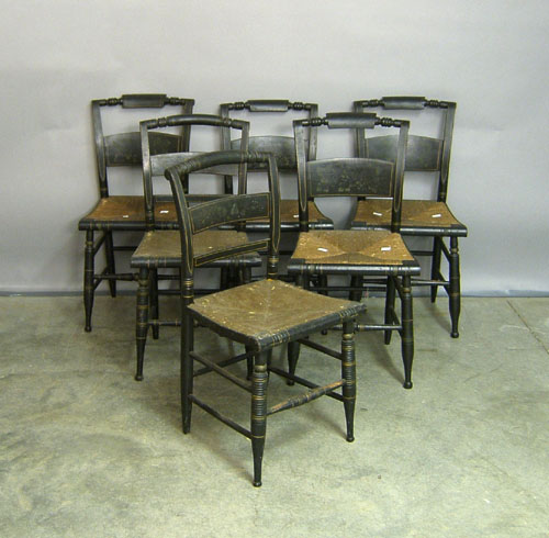 Appraisal: Six Sheraton fancy chairs th c