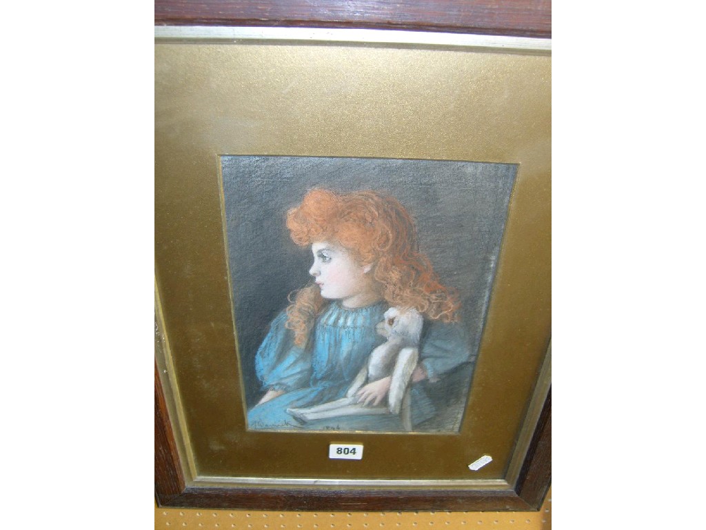 Appraisal: A late th century pastel study of a little girl