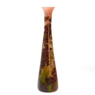 Appraisal: Tall Galle cameo glass vase Tall Galle cameo glass vase