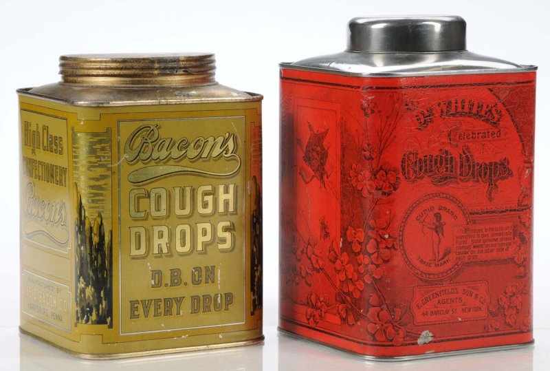 Appraisal: Lot of Early Cough Drop Tins Description Lot includes classic