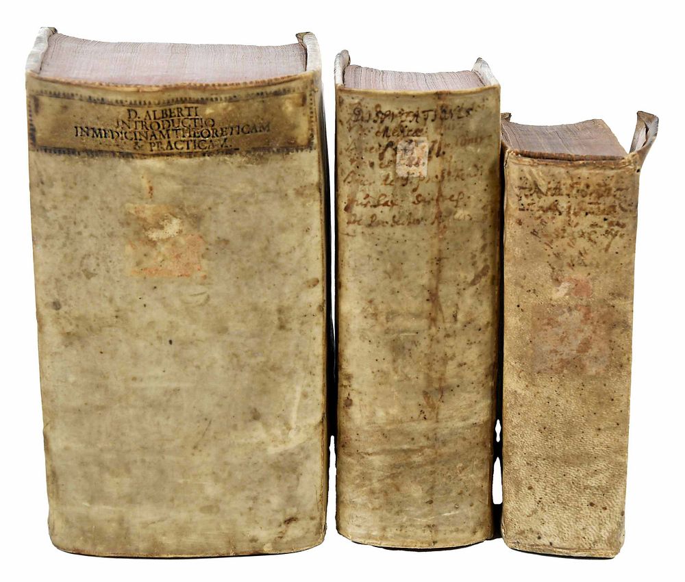 Appraisal: Three th th Century Vellum Bound Titles three texts in