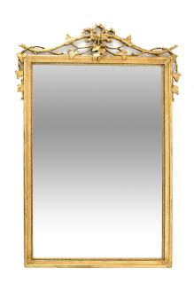 Appraisal: A LOUIS XVI STYLE GILTWOOD MIRROR A LOUIS XVI STYLE