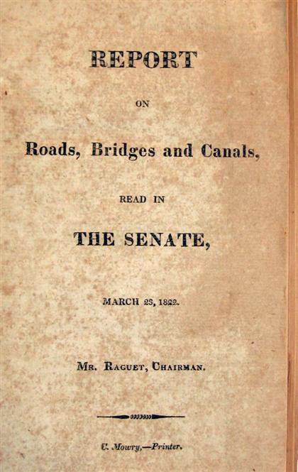 Appraisal: vols Early American Engineering Report on Roads Bridges and Canals