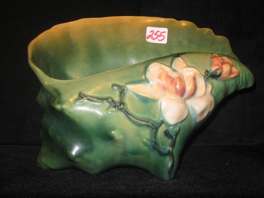 Appraisal: A ROSEVILLE AMERICAN ART POTTERY PLANTER VASE shell-form in the