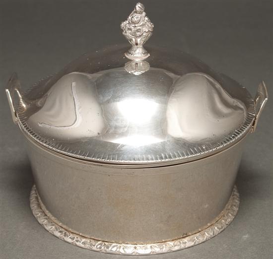 Appraisal: American Neoclassical style sterling silver butter tub S Kirk Son