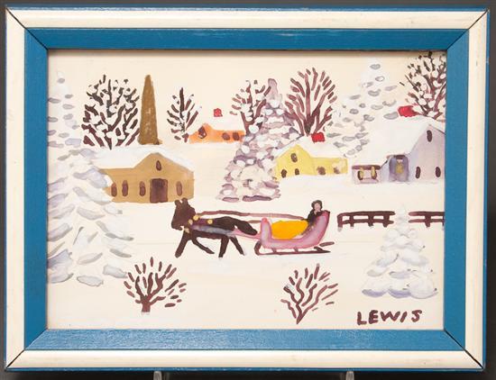 Appraisal: Maud Lewis Canadian - Country Scene gouache on paper signed