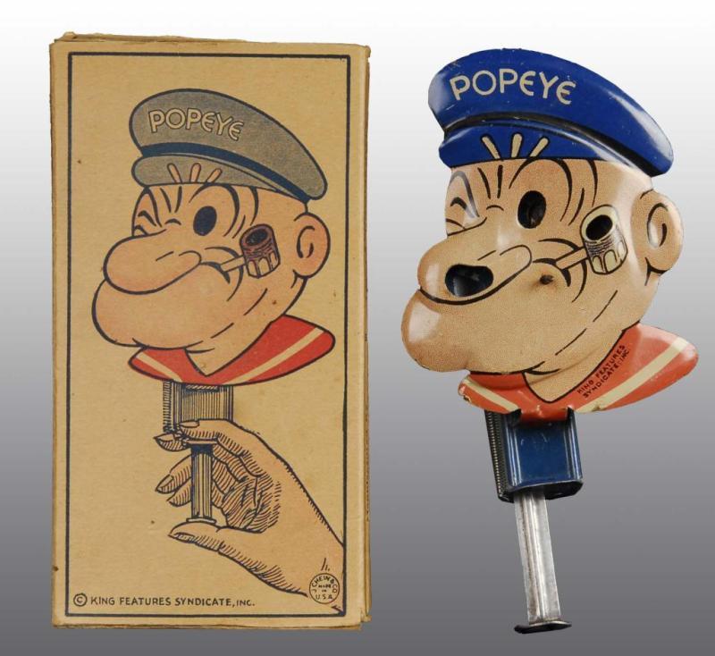 Appraisal: Tin Litho Chein Popeye Sparkler Toy in Orig Box Description