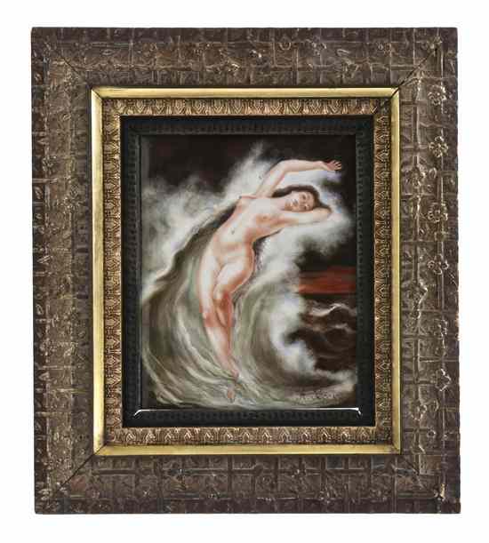 Appraisal: A Berlin K P M Porcelain Plaque signed A Bock