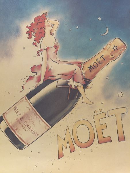 Appraisal: VINCE MCINDOE CANADIAN TH CENTURY x Moet Champagne Girl on