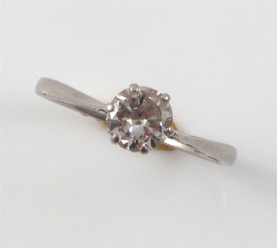 Appraisal: A diamond solitaire ring carats set in platinum size P