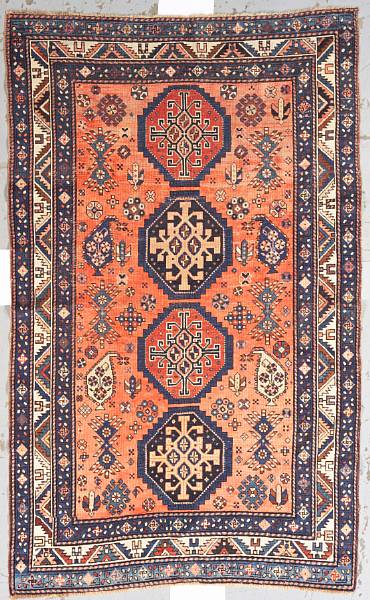 Appraisal: A Kazak rug Caucasus size approximately ft in x ft