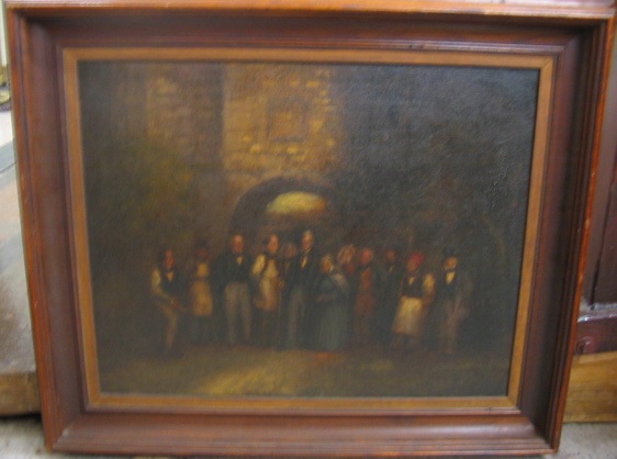 Appraisal: AMERICAN SCHOOL late th early th century Oil on canvas