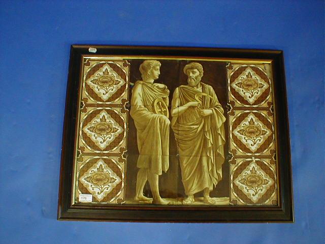 Appraisal: Twelve Maw Co Floreat Salopia Sepia printed tiles depicting two