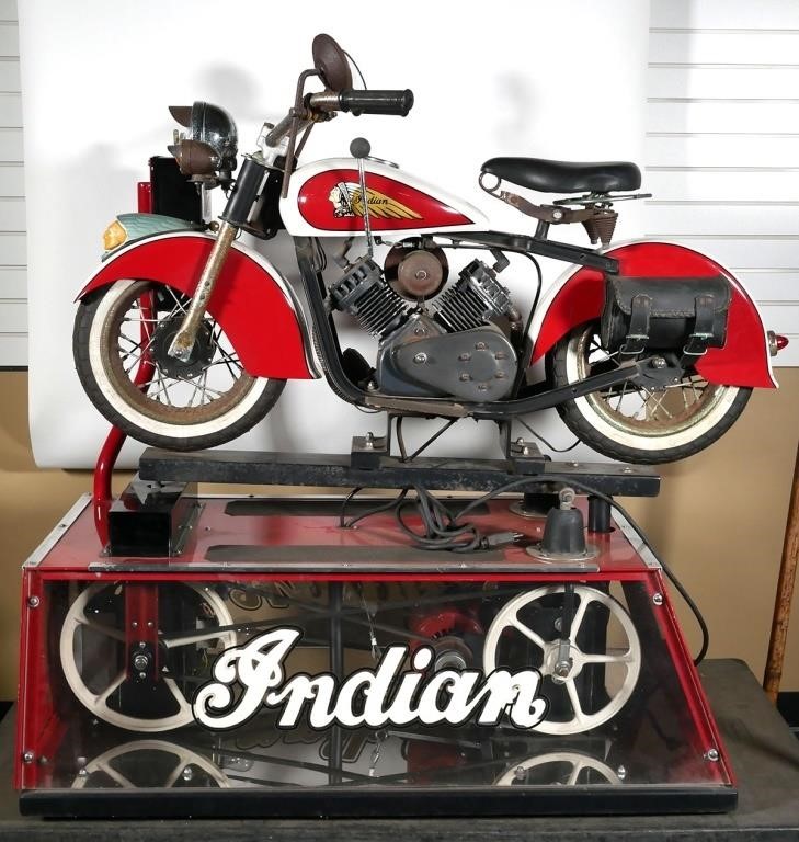 Appraisal: s- s coin-operated child's ride mechanically restored with realistic Indian