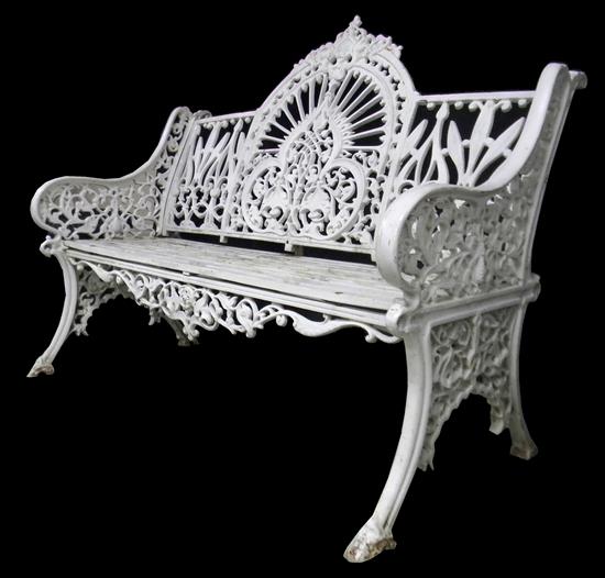 Appraisal: Matching cast iron garden bench CHOICE PRIVILEGE OPTION th st