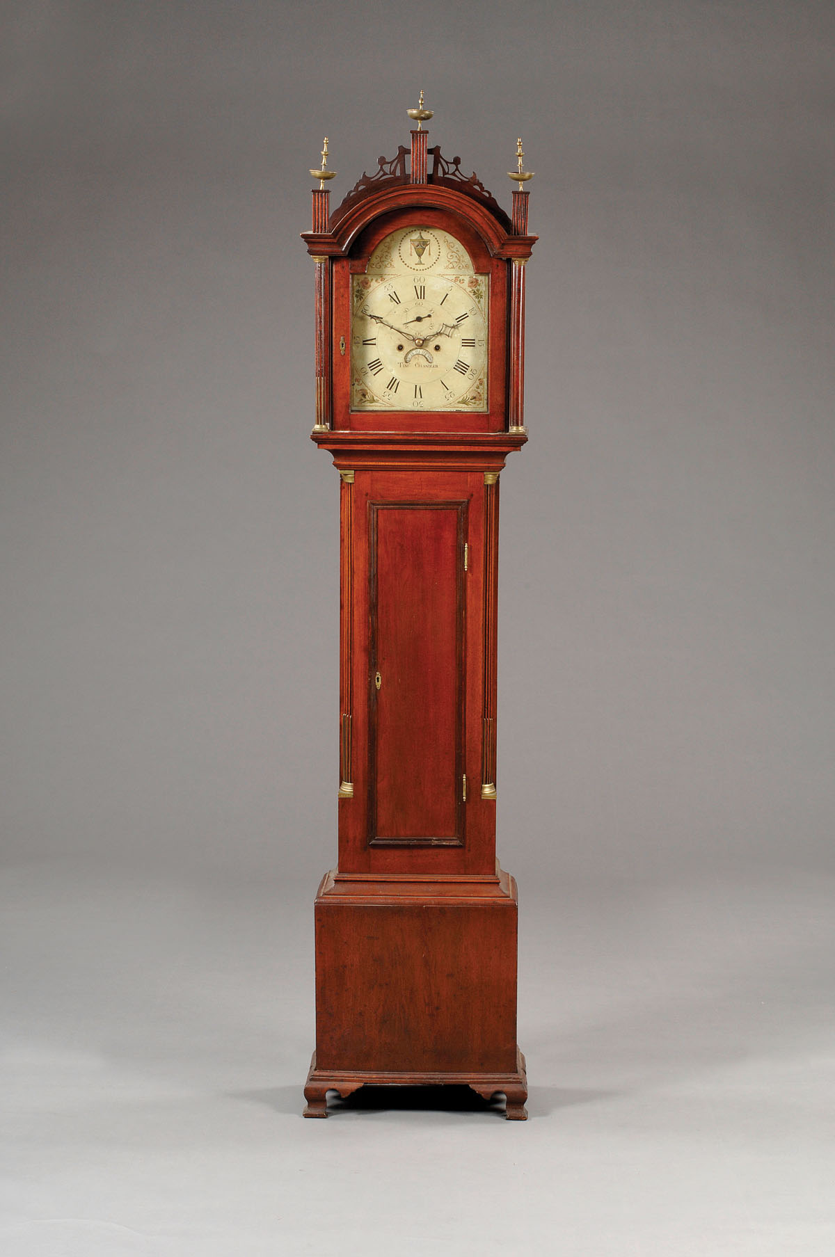 Appraisal: NEW HAMPSHIRE CHIPPENDALE MAHOGANY TALL CASE CLOCK TIMOTHY CHANDLER OF