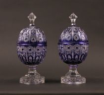 Appraisal: Another Pair of Magda Nemeth Glass Eggs C th Century