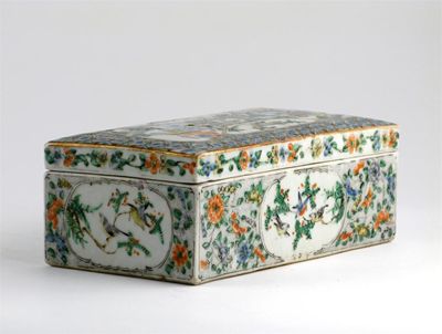 Appraisal: A Chinese Canton rectangular box and cover painted in the